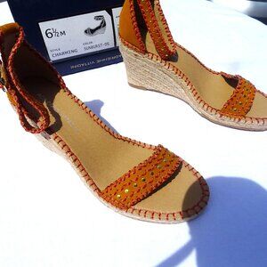 Adrienne Vittadini Espadrille Wedge Sandal Nib Sunburst 6.5M